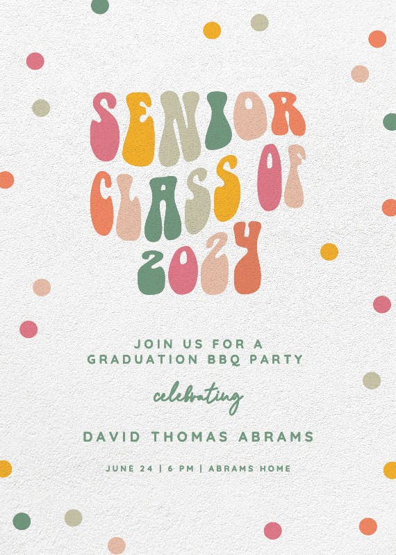 Class of 2024 Graduation Party Invitation Template Greetings Island